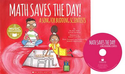 进口英文原版绘本 Cantata Learning Math Saves The Day 绘本附CD 通过歌谣和图片轻松学习数学 STEM教育绘本 Scholastic 现货