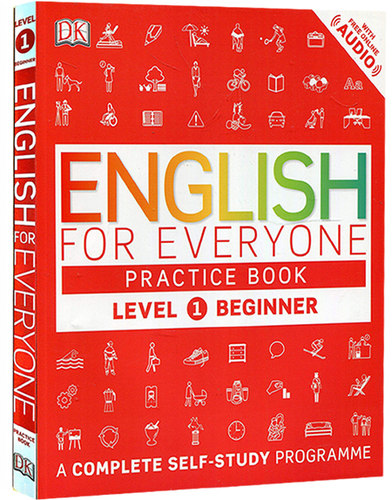 进口英文原版 DK English for Everyone Practice Book Level 1 Beginner 人人学英语 练习册1 学习教材语言学习书籍