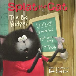 进口英文原版 Splat the Cat: The Big Helper 啪嗒猫 儿童绘本故事图画书 现货