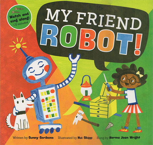 进口英文原版绘本 My Friend Robot 我的机器人朋友 Barefoot Books 韵文与歌谣系列 附CD 图画故事书 启蒙童谣 现货