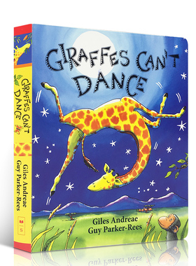 进口英文原版 Giraffes Can't Dance 长颈鹿不会跳舞 Giles Andreae 经典儿童图画书 纸板书 自信乐观 儿童故事亲子共读绘本 现货