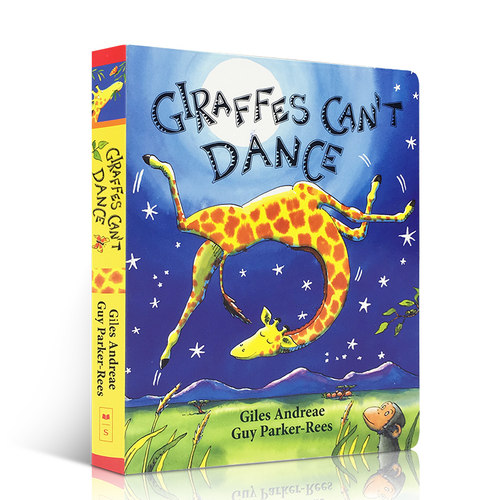 进口英文原版 Giraffes Can't Dance 长颈鹿不会跳舞 Giles Andreae 经典儿童图画书 纸板书 自信乐观 儿童故事亲子共读绘本 现货