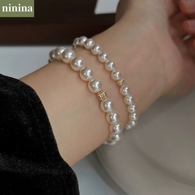 珍珠手链女生高级感弹力可调节