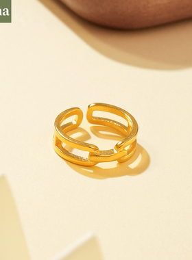NININA戒指女活口指环可调节对戒2025潮小众设计感ins冷淡风新款
