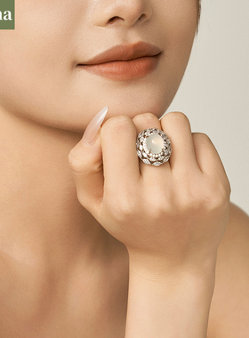 戒指ninina玉髓新中式女