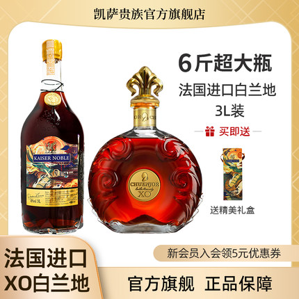 进口XO洋酒白兰地6斤/12斤大瓶送礼宴会酒3L/6L洋酒正品白兰地