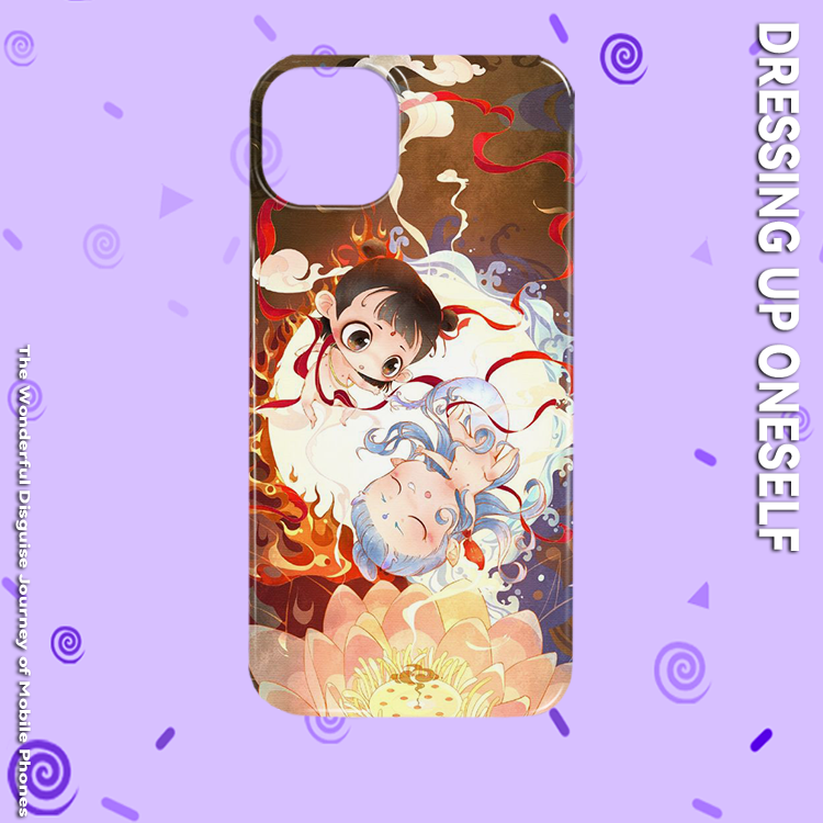 哪吒之魔童闹海小众可爱超火苹果15promax1413iPhonexr12X卡通华为p70龙三太子电影国漫菲林二合一手机壳磁吸