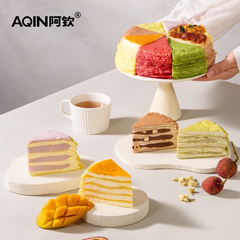 八拼千层生日蛋糕甜品