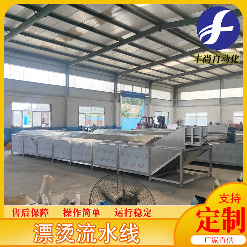 玉米蒸煮漂烫流水作业线 自热小火锅蔬菜漂烫机 笋片木耳漂烫机