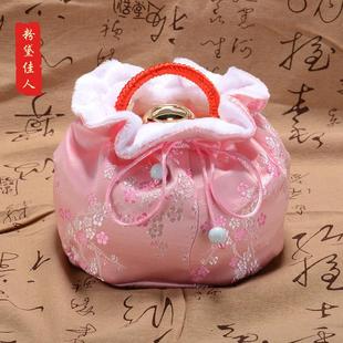 极速汤婆子加厚布套绸缎手炉布袋四种款.式颜色布套