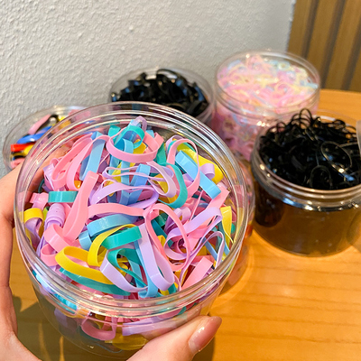 极速One-time rubber band black high elastic hPair bands hair