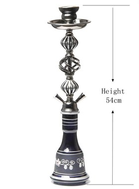 极速阿拉b伯水烟酒吧全套ktv壶中号双管shisha玻璃套装hook/ah大