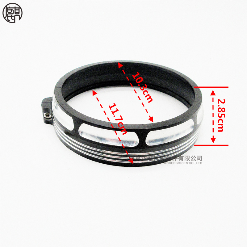 极速适用哈雷摩托车前大灯保护罩4.F5英寸雾灯罩加装边灯罩辅助大