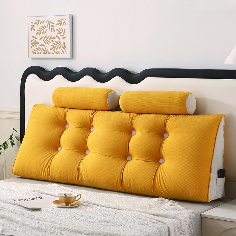 极速加厚条绒靠枕床上2025新款C无床头靠垫榻榻米靠墙后背软包大