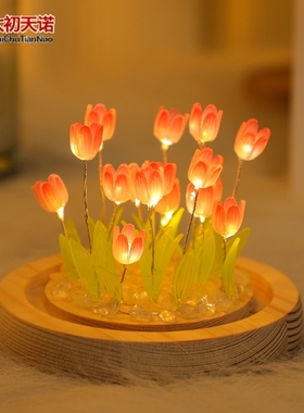 极速郁金a香玻璃画小夜灯手工diy自制水波纹压克力板绘画油画填色