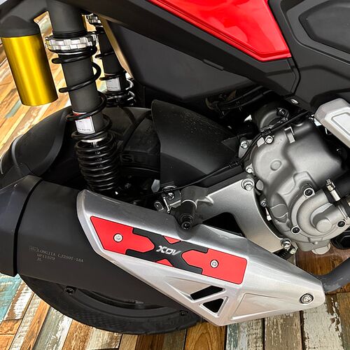 新品适用龙嘉XDiV250si排气管装饰支架xdv300i排气防护防摩擦条