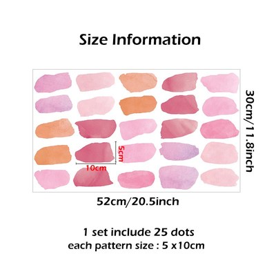 极速Watercolor kPink Blue Paint Strokes 5x10cm Wall ers for