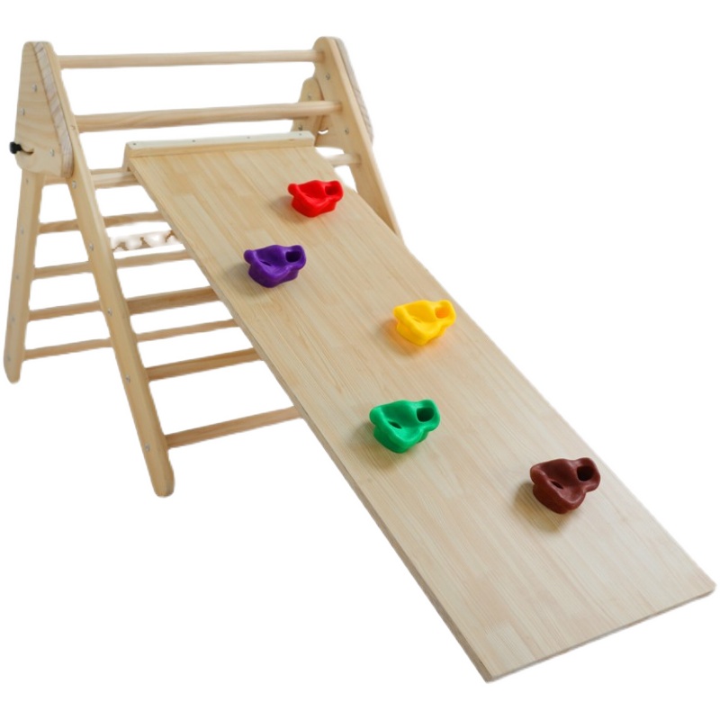 极速儿童攀爬架室内家用木质滑z梯宝宝小型实木三角架幼儿感统折