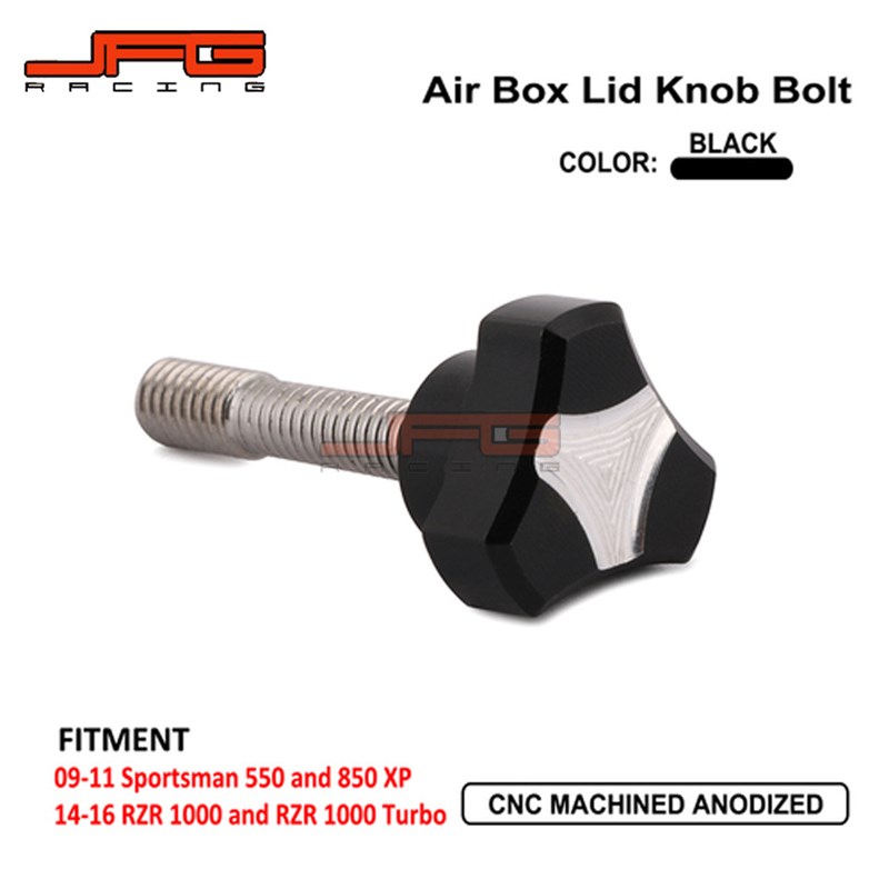 极速适用于850XP/RZR1000摩托车改装配件CNC铝合金W黑色空滤盖螺