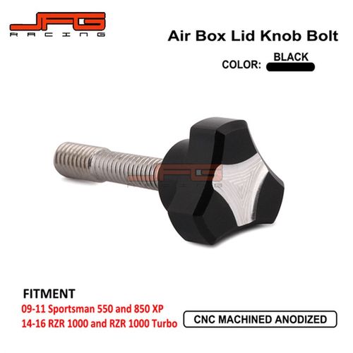 极速适用于850XP/RZR1000摩托车改装配件CNC铝合金W黑色空滤盖螺