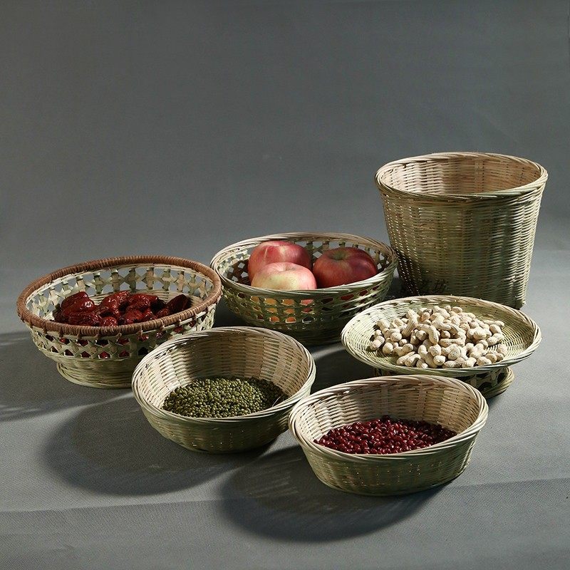 极速手工竹编水果篮创意家居零食A干果盘竹篮子馒头筐竹编收纳筐,特色手工艺,竹编/竹雕,淘宝优惠券,粉丝福利购,淘宝优惠卷