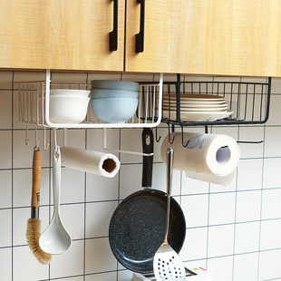 极速厨房收纳内置k物架吊柜橱柜下挂架衣柜分层储物架挂钩柜门桌