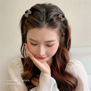 极速2个公主头抓夹蝴蝶结小号鲨A鱼夹浏海前额侧边发夹女夹子头饰