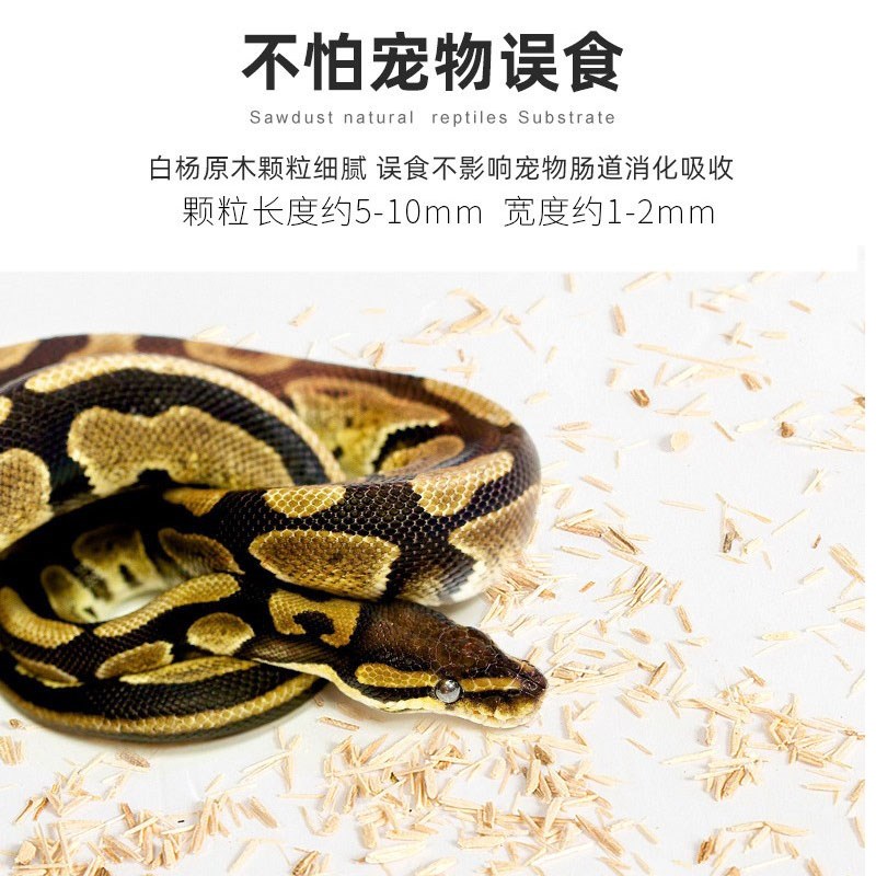 极速爬宠蛇垫g材白杨木屑宠物蛇垫材料蛇类饲养箱垫材柔软吸湿无
