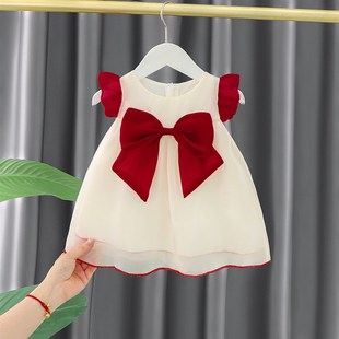 极速婴儿4个月0一6夏季 7衣服1周岁礼服4宝宝连衣U裙2到3小女童 装