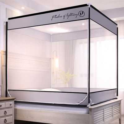 极速厂促儿童防摔蚊帐三开门拉链款15Cm蒙古包18m床家用12米坐床