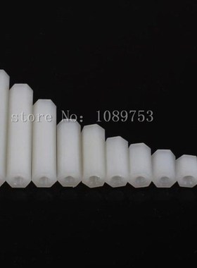 极速50aPcs M2 M2.5 M3 M4 White Hex Nylon Standoff Spacer Col