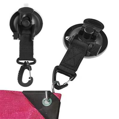 新品1/4pcs Outdoor Suction Cup Anchor Securing HooVk Tie Dow