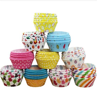 极速tfbc 100pcs paper cake cup cupcake cases linersW muffin