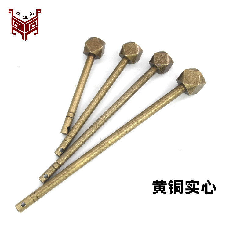速发仿古纯铜直条别针插销/仿古五金/铜配件/古建配件/铜锤插针插