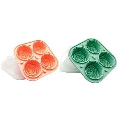 极速Flexible Rose Ice Cube Trays Rose Ice CubeR Moulds Ice C