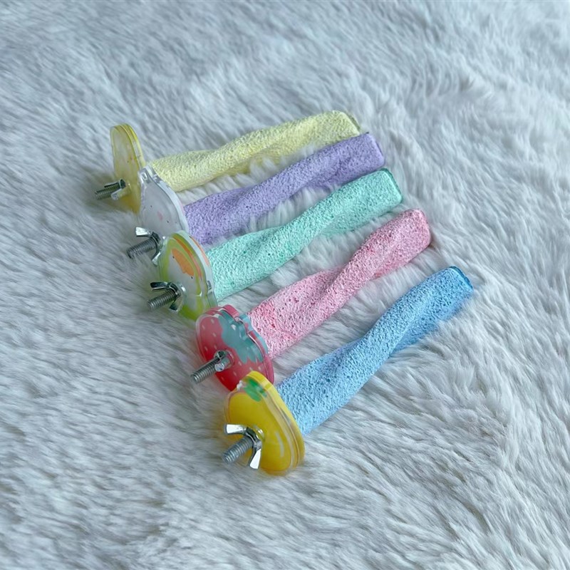 极速卡通图案亚克力大垫片站杆垫片F配件多用途鸟笼固定塑料配件