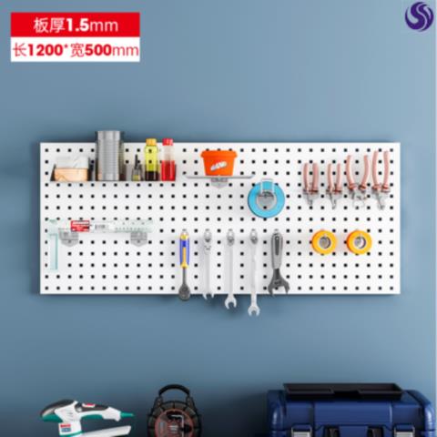 极速洞洞板置物架墙壁宿舍厨房浴室墙H上置物架金货架金属孔板挂