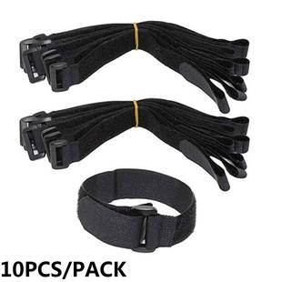 极速10 PC 250cm Rmeusable Fastening Bike Tie Nylon Hook &