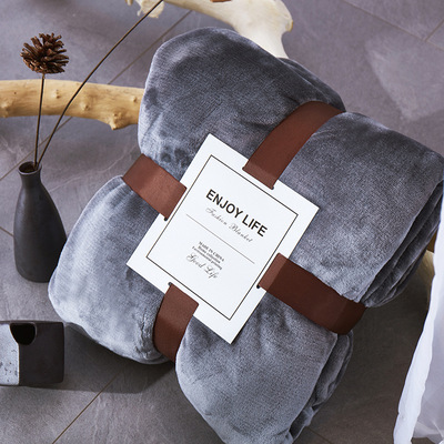 新品Blanket Pilain Flannel Thick Coral Fleece Knee Blanket