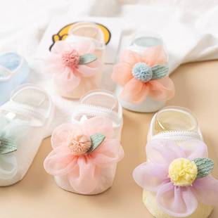 婴儿袜套蕾丝花边 薄款 极速婴儿袜子0 1女童地板隐形袜婴幼儿夏M季