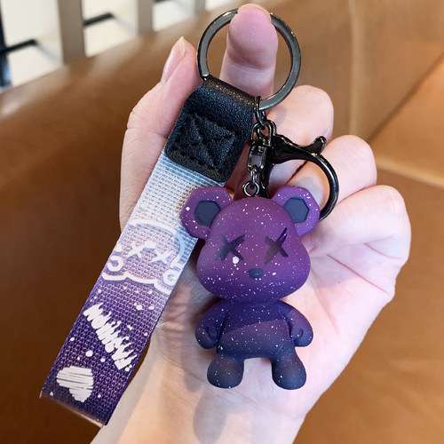 新品New Yearg Couple Gift Bear Key Chain Ring Keychain Valen