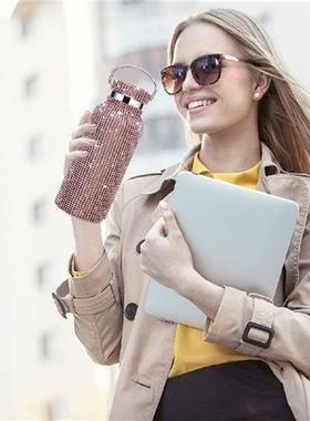 极速350/500/750ml Vapcuum Flasks Sparkling Diamond Cups Flas