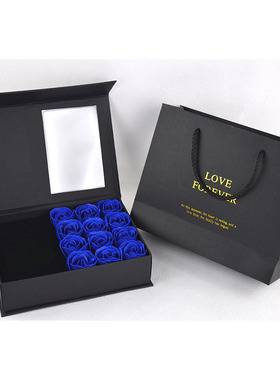 极速.Mas Day Rose Gift Box Soap Flower Artificial Rose Windo