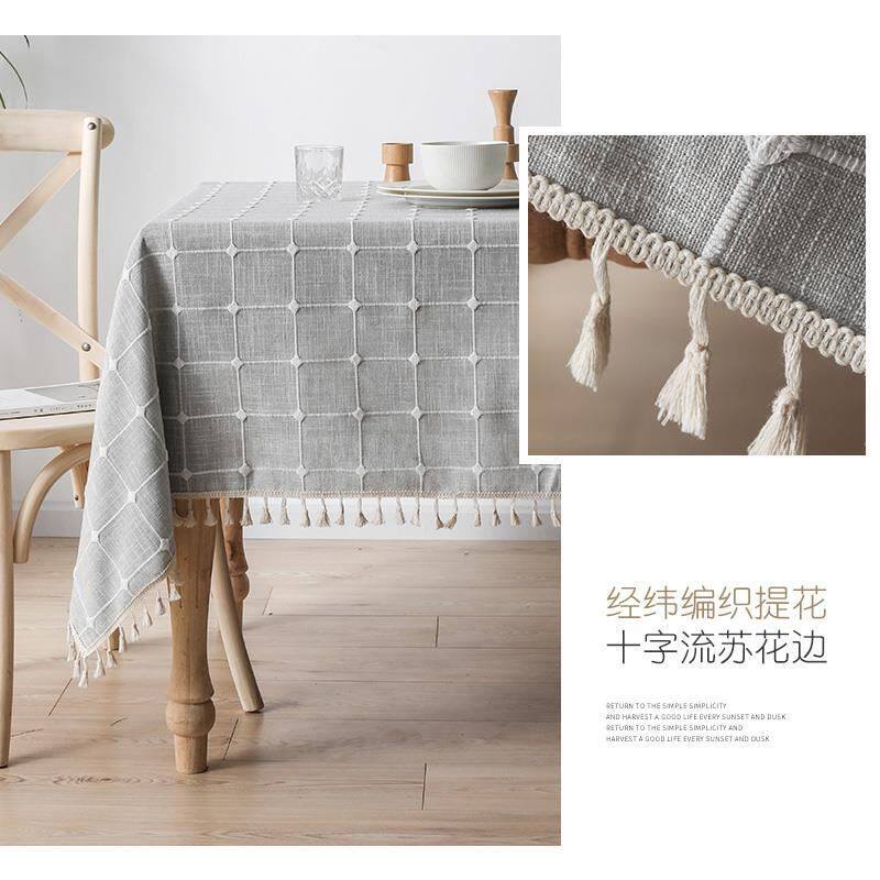 极速Table Cloth Linen Latce Tablecloth Rectangular Dining Ta