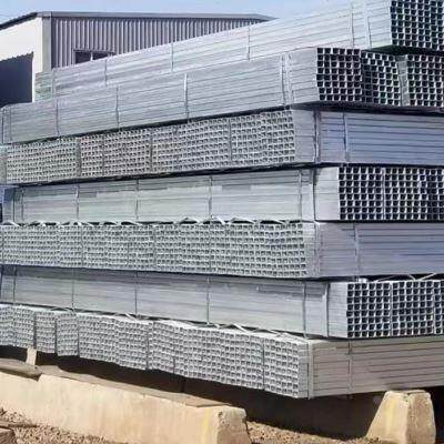 新品镀锌方管钢材方管支架瓦搭钢棚建筑工地方铁管R方BLE通型管46