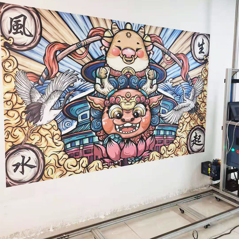 极速江榕高清5d墙体印表机户内影视墙绘画户外P广告印刷一体uv彩