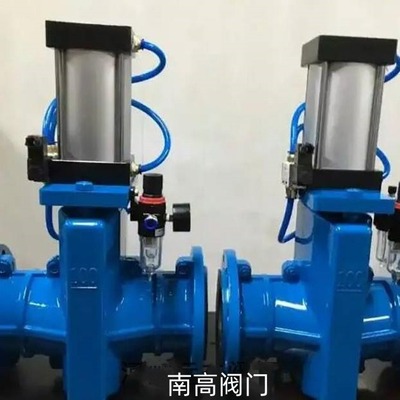 GJ641X-10C DN400铸钢气动管夹阀 法兰软密封管夹阀 蒸汽管道