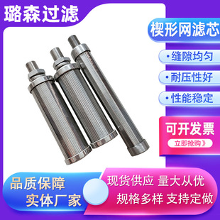 楔形网滤芯约翰逊绕丝滤芯楔形网滤筒304绕丝筛管固液分离滤桶