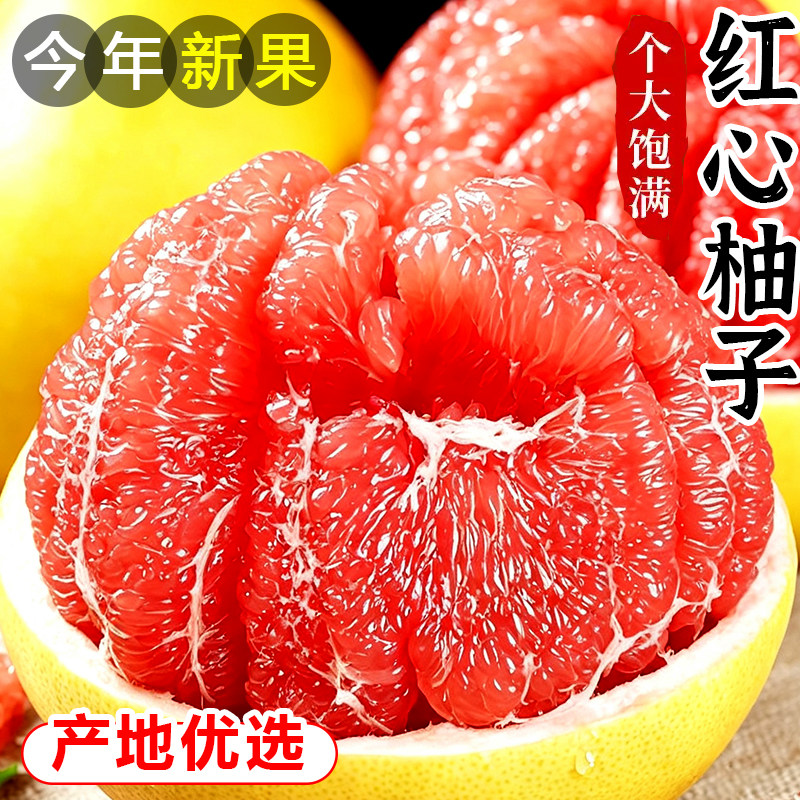 头茬现摘红心柚子当季新鲜水果包邮整箱红柚红肉琯溪蜜柚
