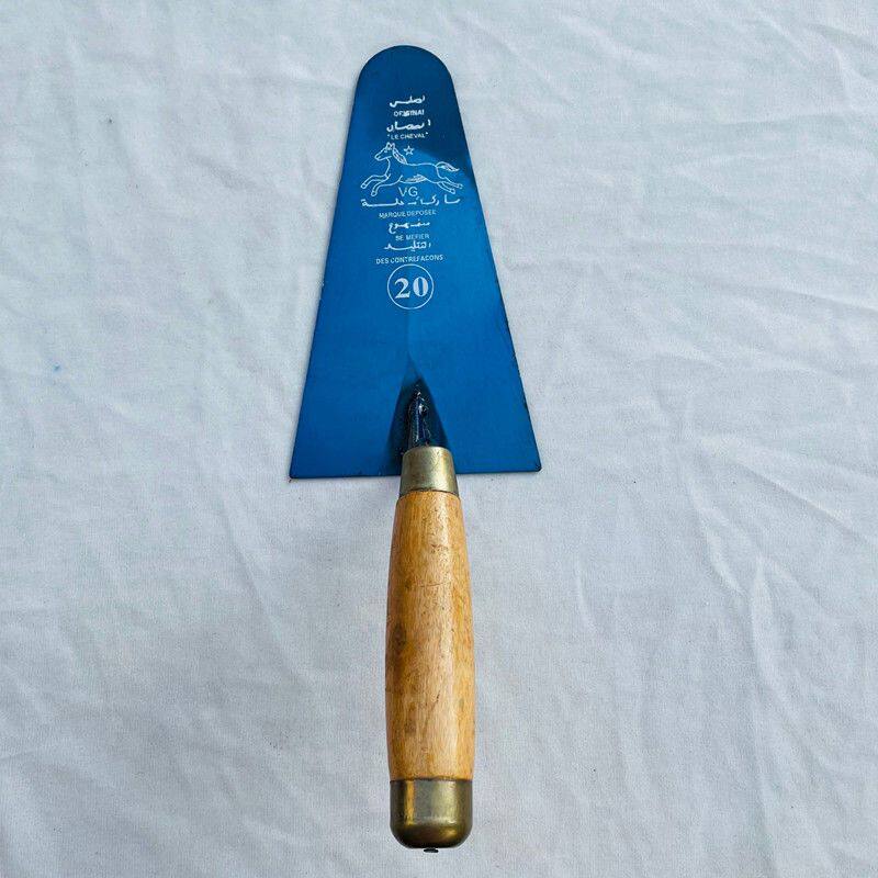 圆头蓝钢灰匙桃型灰匙勾缝尖头小铲子贴砖工具刮刀清洁 砌墙铁板